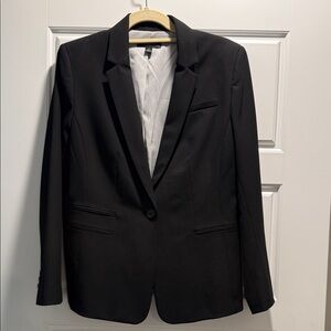 Ann Taylor Black and White Pinstripe Blazer
